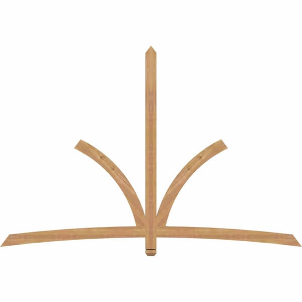 Ekena Millwork Davenport Timber Gable Bracket, Western Red Cedar, 96"W x 64"H x 1 1/2"D x 3 1/2"F, 16/12 Pitch GBW096X64X0204DAV00SWR - main